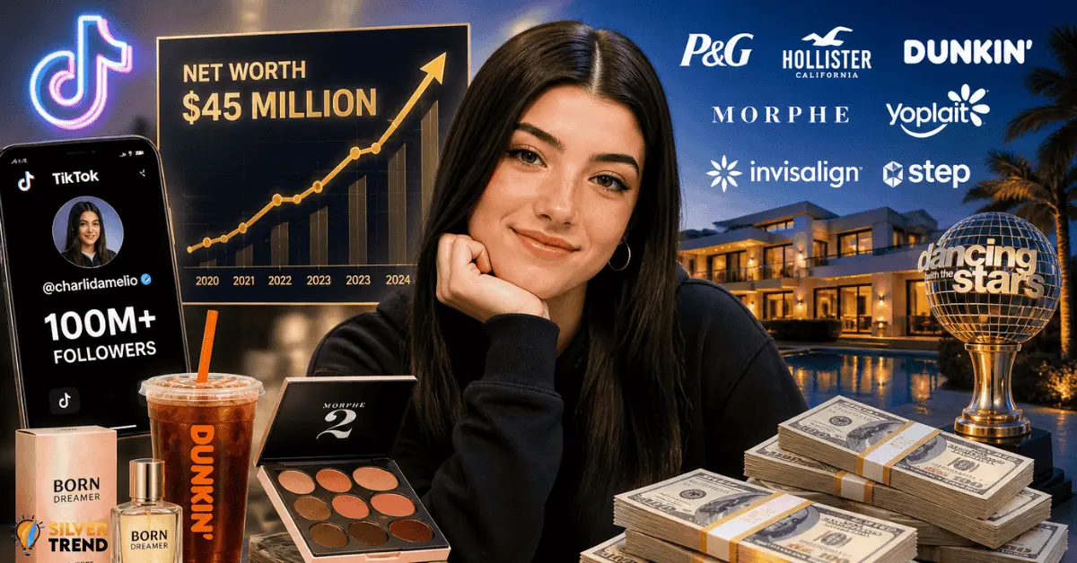 SilverTrend blog post about the Charli D'Amelio Net Worth.