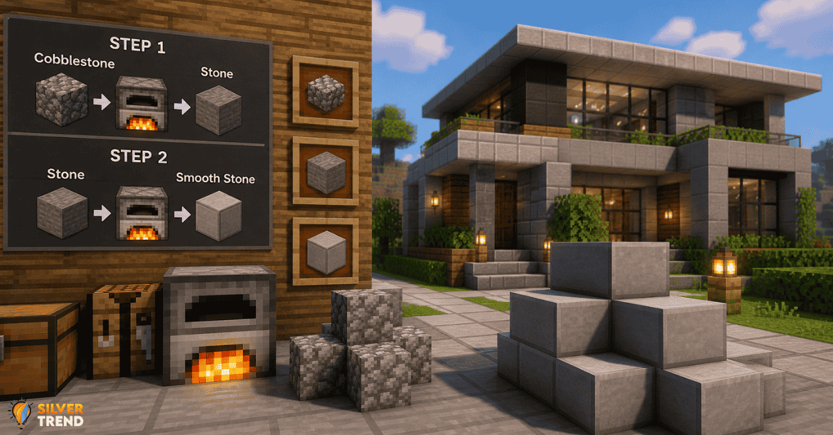 SilverTrend blog post about the How to Make Smooth Stone in Minecraft.