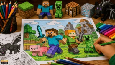SilverTrend blog post about the Minecraft Coloring Pages.
