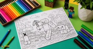 SilverTrend blog post about the Minecraft Coloring Pages.