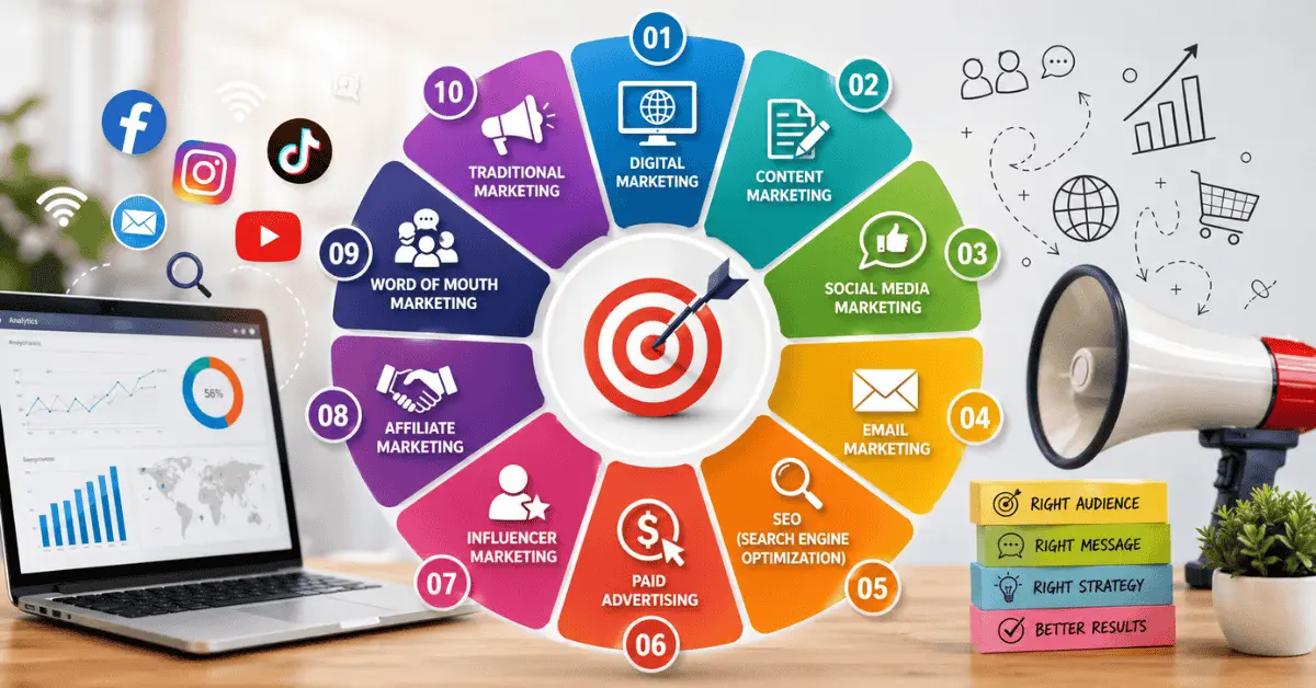 SilverTrend blog post about the Types of Marketing.