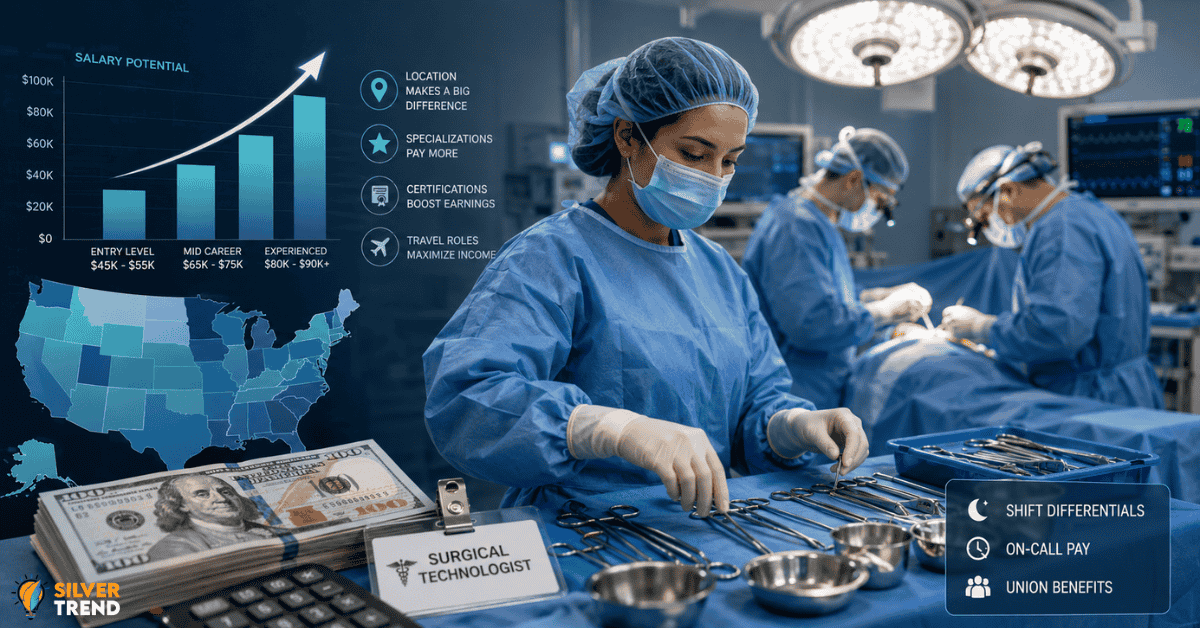 SilverTrend blog post about the SilverTrend blog post about the Surgical Tech Salary.
